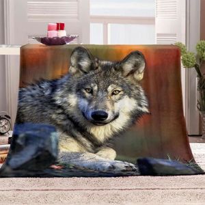 Couverture en fourrure en fausse fourrure loup gris/marron 220 x 240 c –  Shop Planète Déco
