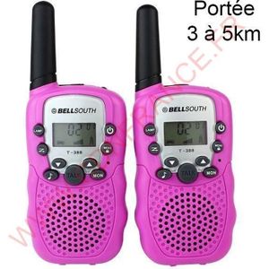 Talkies-walkies pour enfants rechargeable 1500mah longue portée talkie  talky pour garçons filles, avec 22 canaux 2 voies radio et écran LCD,  jouets cadeau 2 pcs yj53
