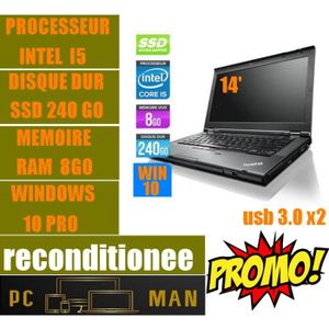 ORDINATEUR PORTABLE PC Portable Lenovo ThinkPad T430 - 14'' HD - Noir 
