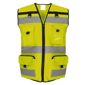 Gilet Haute Visibilité avec porte badge - YOKO - V.P.A Industrie