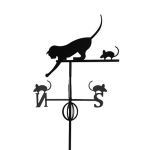 GIROUETTE - CADRAN SURENHAP décoration de jardin Girouette chat souris girouette de Direction du vent girouette de jardin en fer forgé jardin gazon