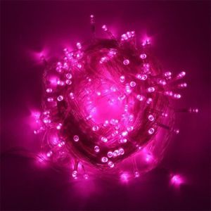 GUIRLANDE DE NOËL XF12501-Guirlandes LED Lumières 20M 200 LEDs pour Mariage,Anniversaire,Sapin de Noël,Déco extérieur et intérieur Rose