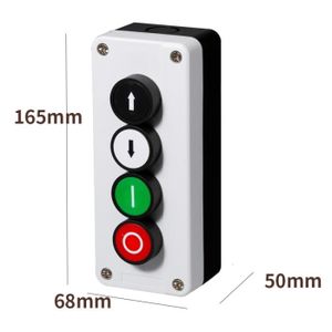 INTERRUPTEUR BOX -9 -Interrupteur à bouton étanche avec symbole de flèche,boîte de commande à main industrielle