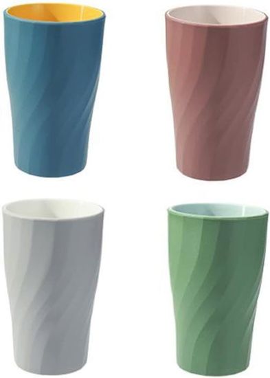 VALICLUD Lot De 2 Gobelets De Salle De Bain PP Incassables, Légers Et