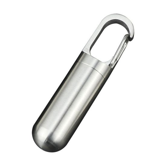 Porte-pilules Portable étanche En Alliage D'aluminium - 11,5 X 2,85 Cm - Pour Camping, Voyage - Neuf