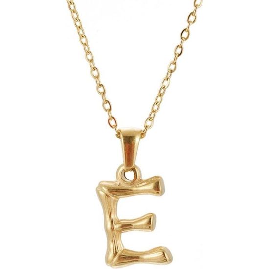Chaîne en or avec pendentif lettre • collier lettre