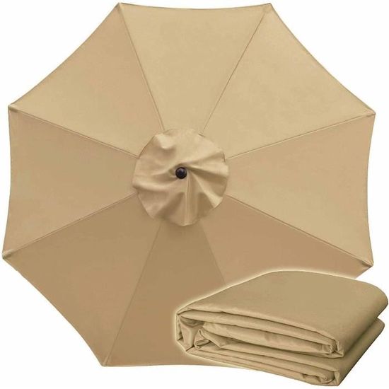 Toile De Remplacement Pour Parapluie, Housse De Rechange Pour Parasol 6 Baleines-8 Baleines, 2