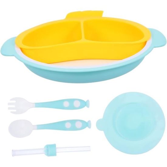 Bol à Ventouse Pour Bébé - Lot De 2 - En Silicone Anti-renversement - Facile à Nettoyer - Pour Début De Diversification