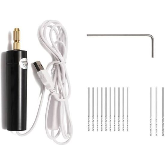 Mini Perceuse Électrique 13-en-1 - Rechargeable, 800 Tr/min, Avec Embouts HSS, Pour Bijoux Ou DIY - 11