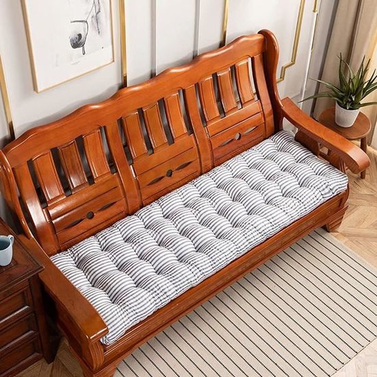 YHXAIQ Coussin Banc Antidérapant, 5 Cm D'épaisseur Tissu Imitation Lin Pour Rebord Fenêtre/Jardin/Restaurant/Bar/Cuisine/Maison, Amovibles, Lavables( Light Yellow,110 X 50 X 5 Cm