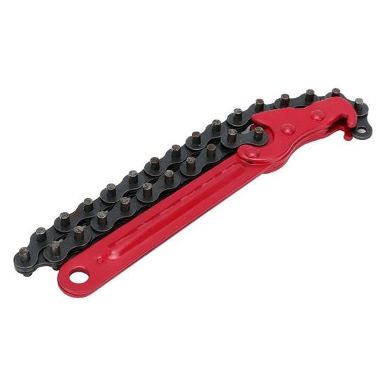 Clé à Chaîne Pour Filtre à Huile Réglable - Alliage Aluminium, Longueur 20 Cm, Diamètre Max 14 Cm, Outil Garage - 5