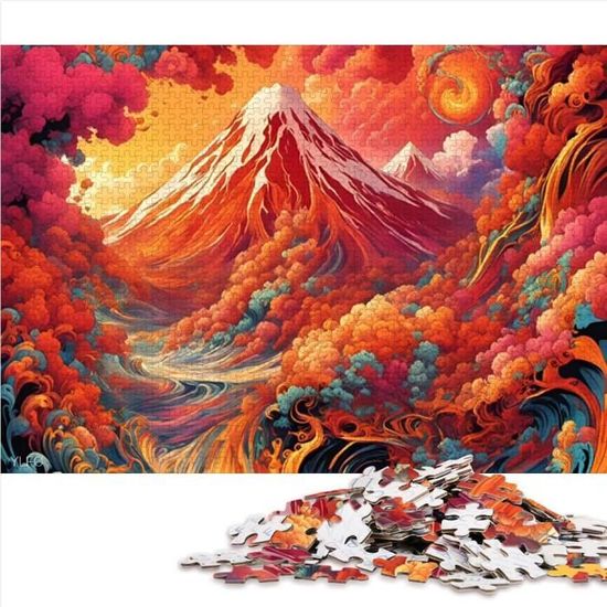 Puzzle 1000 pièces paysage – montagnes nature zen et coloré main image 1