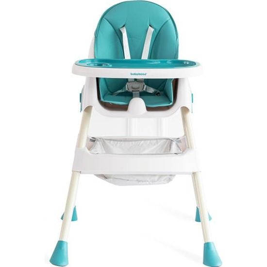 Chaise haute pour bébé, chaise pour repas bébé, évolutive pliable et ajustable, chaise de salle à manger pour enfants- Vert