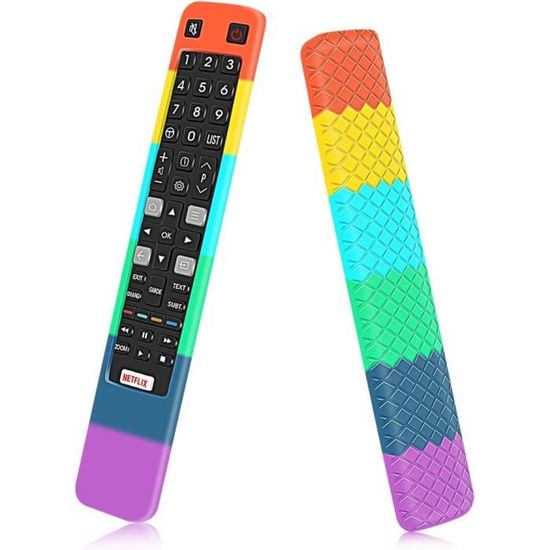 Custodia In Silicone Per Telecomando TCL RCA RC802N ARC802N - Compatibile Con TV 4K QLED - Con Cordino E Colori Fluorescenti
