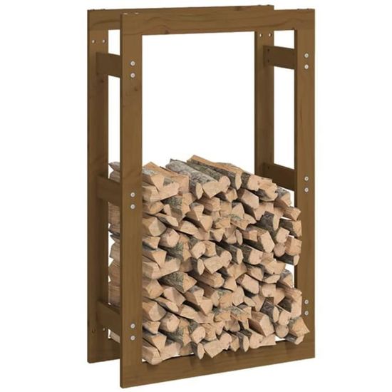 Support de bois de chauffage Marron miel 60x25x100 cm Bois pin Bon — free download