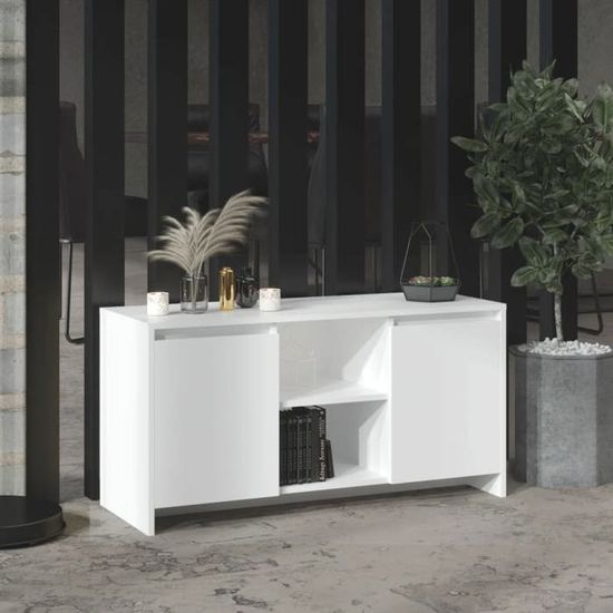 Meuble TV VidaXL - 100x24x32 Cm - 2 étagères - Style Scandinave En Chêne Sonoma - Bois D'ingénierie - À Monter