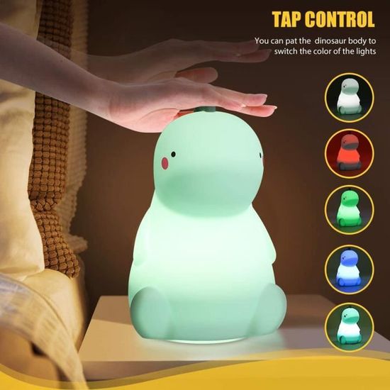 JISHSHAY Tableau Lumineux Diamond Painting Dinosaure - Kit Créatif Avec Lampe LED, Veilleuse, Diamants - 3
