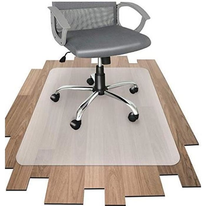 Tapis Protège-Sol 90x120cm - Antidérapant, Blanc, pour Parquets et Stratifiés - Protection Sol Dur, Chaise de Bureau HB012 -KEL