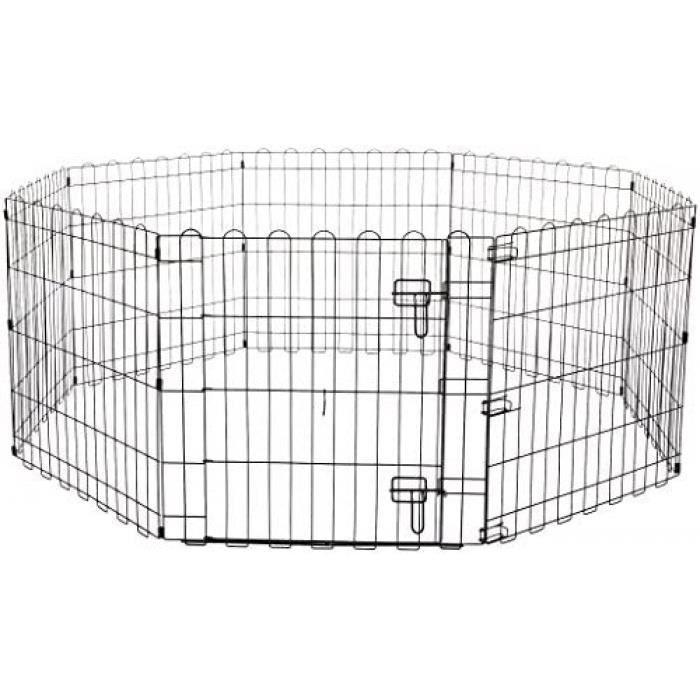 Enclos Pliant En Métal Avec Porte Pour Chiens Et Animaux Domestiques 152,4 X 152,4 X 60,9cm