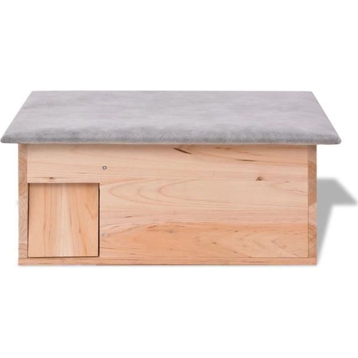 Bonne qualité - Cabane pour hérisson - Abri de jardin 45 x 33 x2 2 cm Bois @70634 :