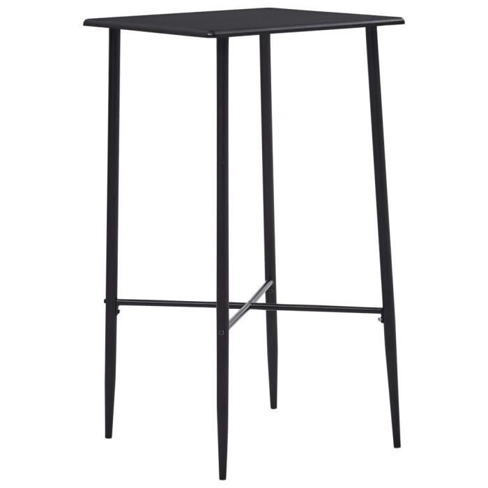 -9654PRIME Table de Bar Haute de 2 à 4 personnes Table de Comptoir-Table de Bar Extérieur-Mange-debout Noir 60x60x111 cm MDF