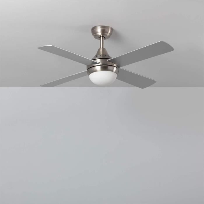 Ventilateur de Plafond Navy Nickel 110cm Moteur AC Nickel A104
