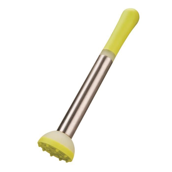 PILON A COCKTAIL INOX ET PLASTIQUE DE QUALITE SUPERIEURE - LONGUEUR 21 CM - IDEAL POUR FAIRE DES MOJITOS - PASSE AU LAVE-VAISSELLE