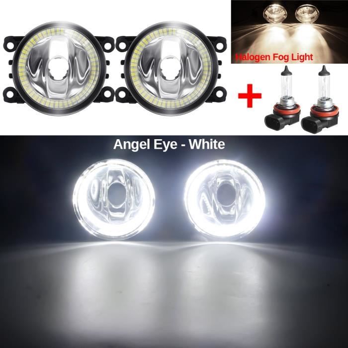 Ensemble de phare antibrouillard Angel Eye pour Renault Megane 2-II 3-III 2002 – 2015, pha -Warm White and White