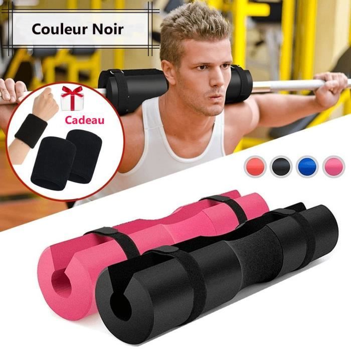 Barbell Squat Pad Manchon à Squat en Mousse Support de Nuque & Epaule Protection pour Squats Lunges Hip Thrusts Haltérophilie-Noir