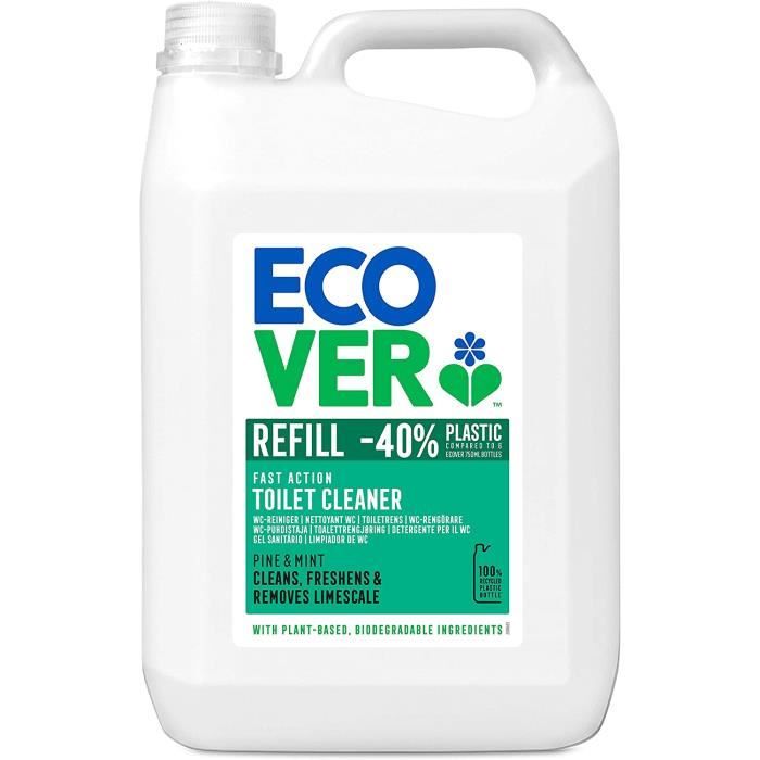 Nettoyant WC, Pour Avoir Des Toilettes Saines Et Propres, Éco-Responsables, Parfum Pin Et Menthe, Format XL, 5 L[512]