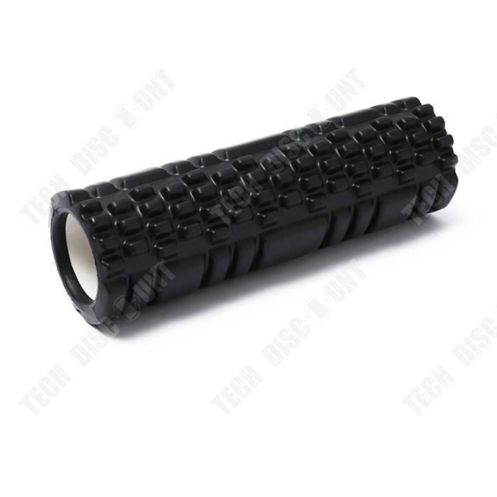 Rouleau de Massage de Sport Fitness en Mousse Noir- Gym Massage- Sport Rouleau COSwk33780