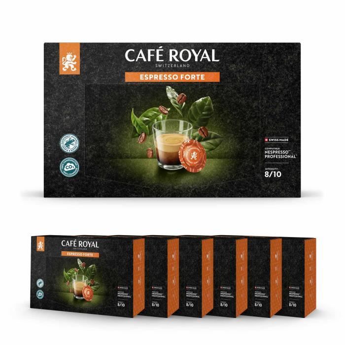 300 CAPSULES COMPATIBLES NESPRESSO PRO® - ESPRESSO FORTE - 6 Boites de 50 Dosettes Compatibles Nespresso Pro®