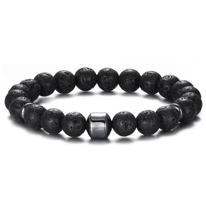 Bracelet Pierre Naturelle Bracelet Femme et Homme Bracelet Magnétique 8MM18-20CM Bracelet Pierres Précieuses Cadeau Femme Cadeau