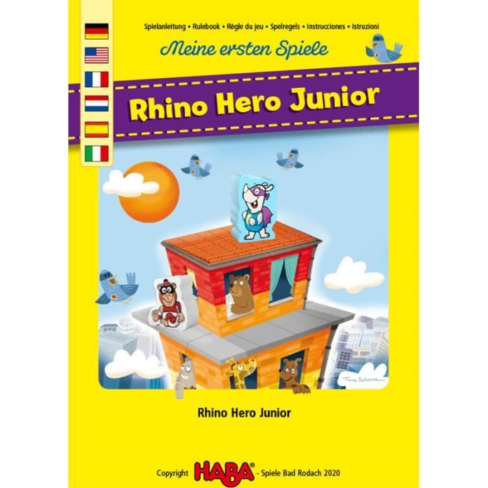 Mes premiers jeux Haba - Rhino Hero Junior - Jeux de société - Jeux pour enfants - Jeux d'ambiance