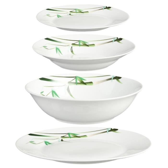 Service 19 pièces bambou Autres Blanc