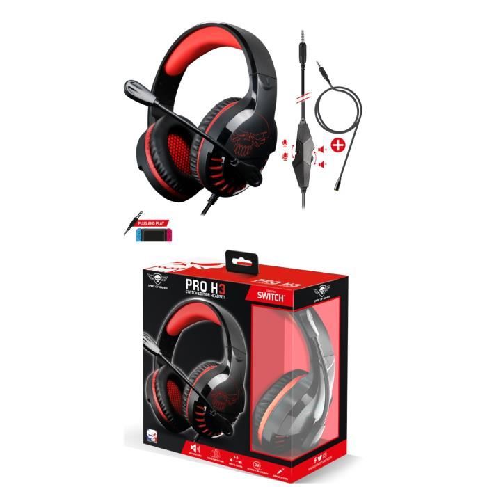 CASQUE GAMING PRO H7 Spirit of gamer SWITCH NINTENDO Stéréo EDITION SPIRIT OF GAMER