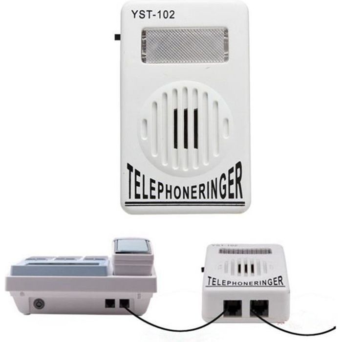 Amplificateur De sonnerie Amplifié Volume Stroboscope Téléphone extra-fort 95dB