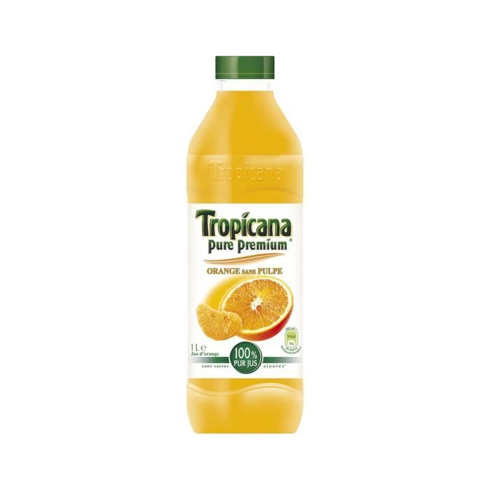 TROPICANA Jus d'Orange sans pulpe - 1 L