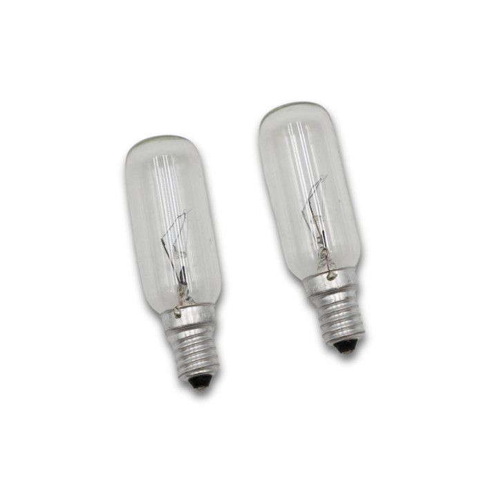 Lot de 2 ampoules halogenes T25L – E14 – 40W – long. 81mm – diam. 23mm