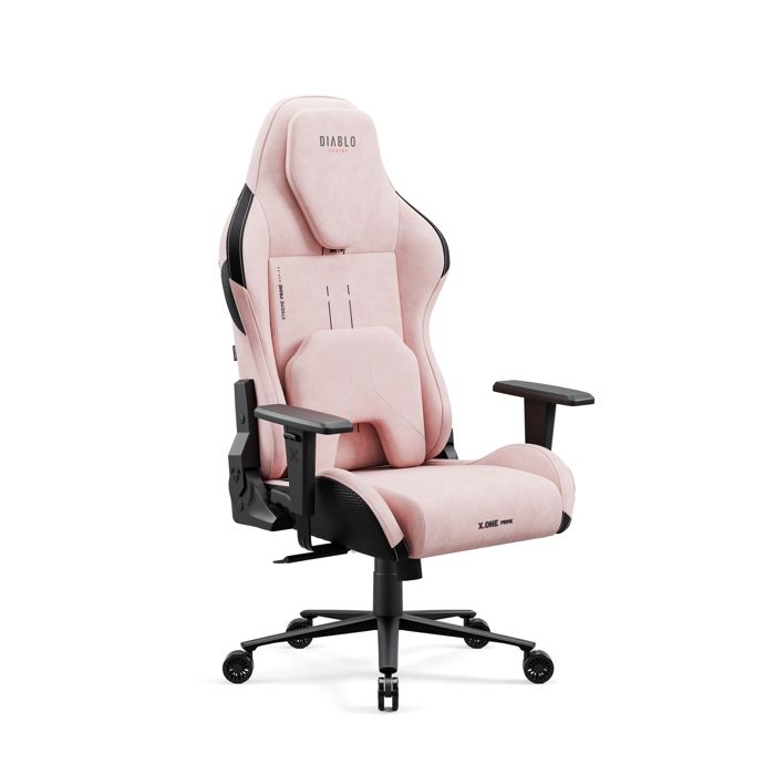 DIABLO Chaise Gaming Fauteuil de Gamer X.One PRIME Ergonomique Chaise Normal Size Akira Pink