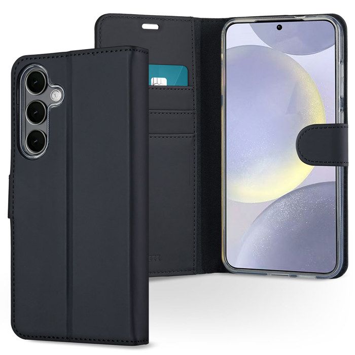 ACCEZZ COQUE POUR SAMSUNG GALAXY S25 PLUS SIMILICUIR NOIR