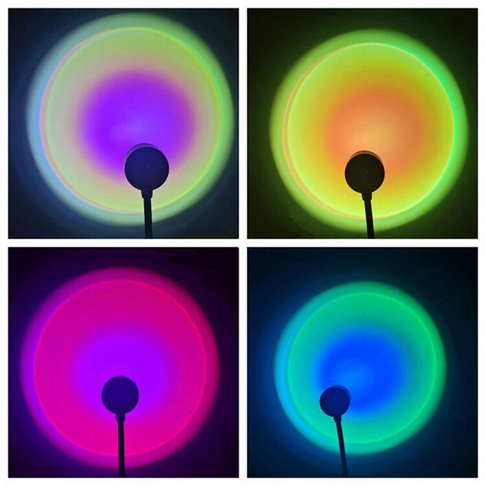 USB coucher de soleil lampe LED sans choix marque arc-en-ciel néon veilleuse projecteur photographie mur atmosphère - NEON[A40108]