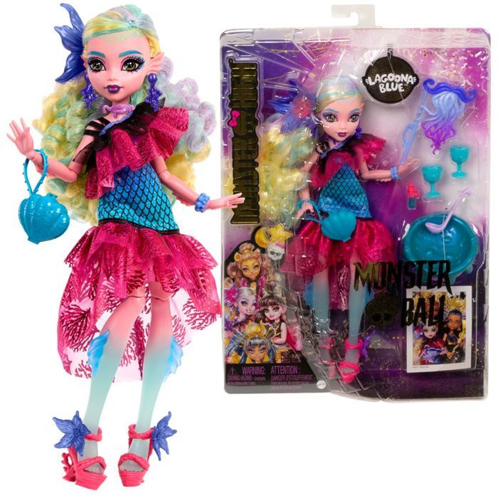 Coffret de jeu - MATTEL GMBH - Lagoona Blue - Robe écailles bleue - Sac coquille ouvrable - Accessoires inclus