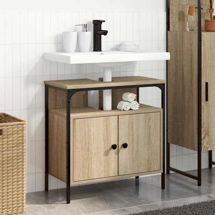Autumn saleMeuble pour Vasque à Poser/Meuble WC - Meuble de Lavabo de Salle de Bain Beige 60 x 30 x 60 cm 2025869246