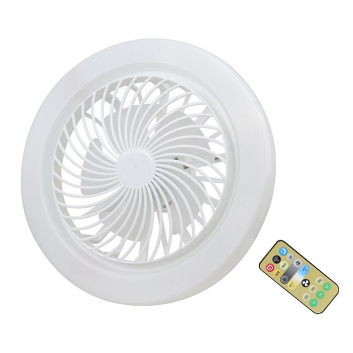 Garosa Lumière de ventilateur à LED Petit ventilateur E27 Ventilateur de plafond linge plafonnier 3 couleurs de lumière - Garosa