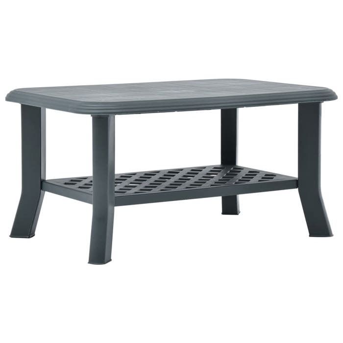 Vert Table basse Vert 90x60x46 cm Plastique - Table de salon H7325