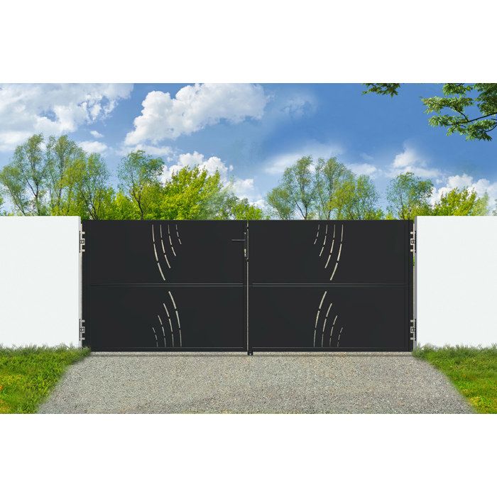 Casanoov portail acier noir mat 3m nali veleta h.120cm