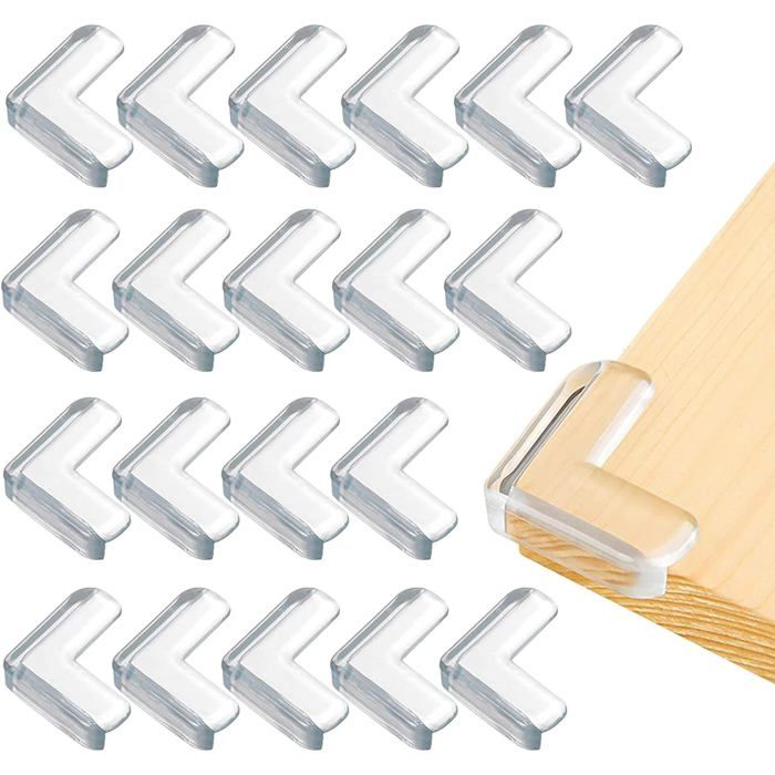 20PCS Protege Coin de Table Protection Meuble Protecteur Transparent des Coins pour Securite Bebe Maison