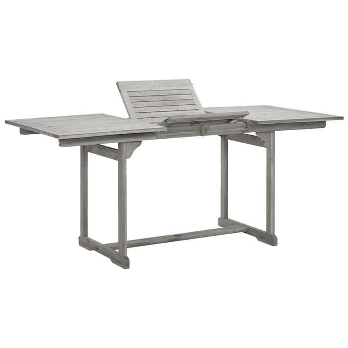 Table balcon vidaXL Table à dîner de jardin (120-170)x80x75 cm Bois dacacia massif durable &4663