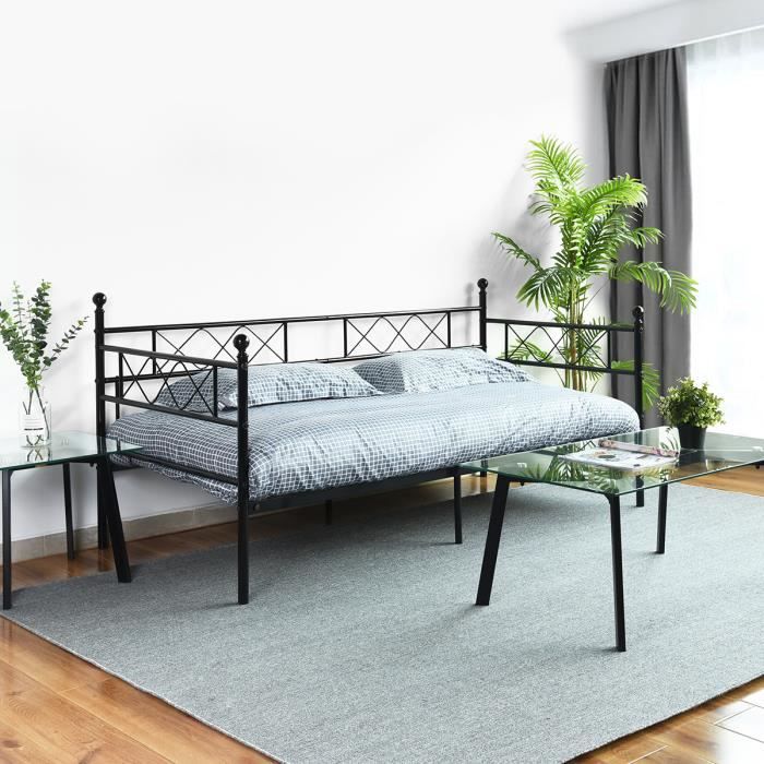 Aingoo lit banquette,canapé-lit,lit de repose en métal (90 ...